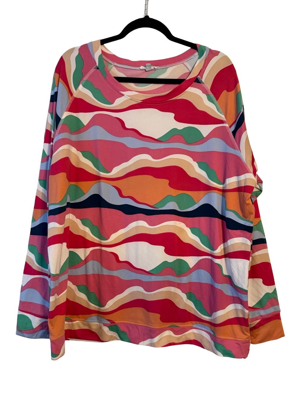 Wavy Multi-Color Long Sleeve Tee - Multi